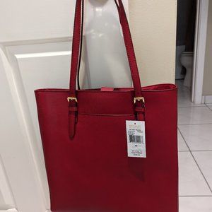 Michael Kors Jet Set Travel Tote, Red, 12" x 12"